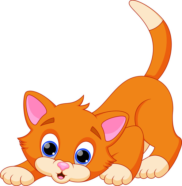 Funny cat cartoon - Vector, Image