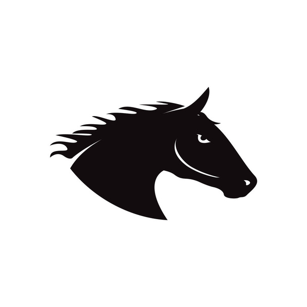 Pferdekopf-Ikone Design-Vorlage Vektor isolierte Illustration - Vektor, Bild
