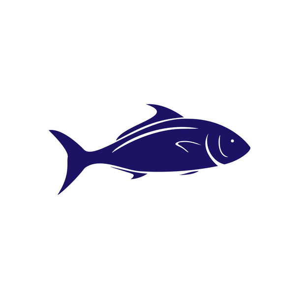 Plantilla de diseño icono de pescado vector ilustración aislada - Vector, imagen