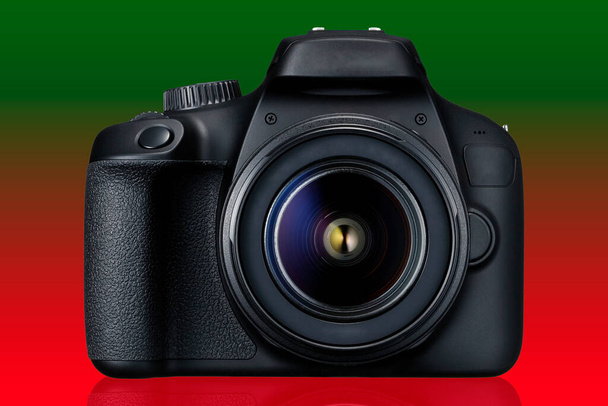 černá barevná kamera detailní záběr pro fotografii - Fotografie, Obrázek