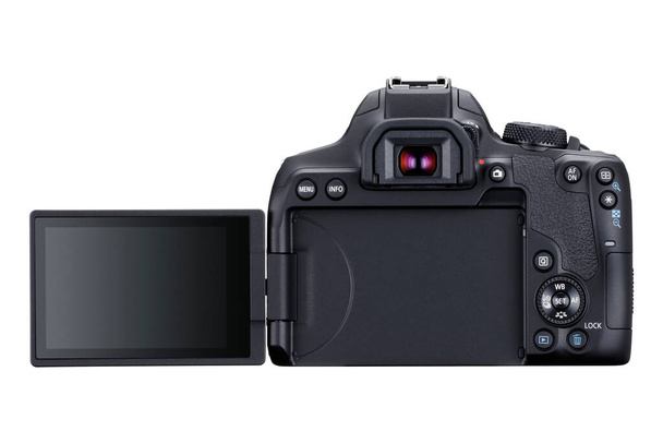 cámara de color negro de primer plano para la fotografía - Foto, imagen