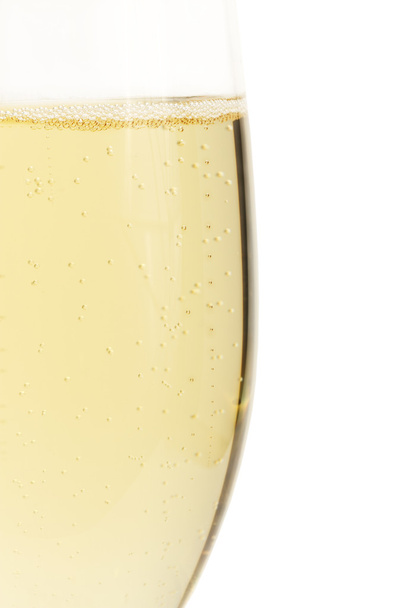 Clear half glass with champagne - Photo, Image