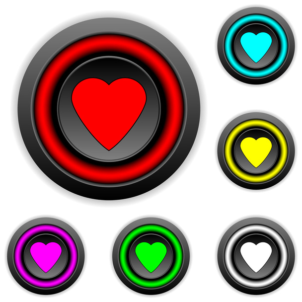 Love buttons set - Вектор, зображення