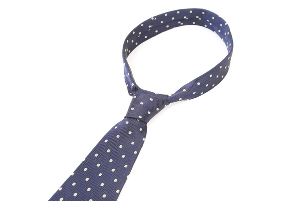 Blue tie with white speck. - Valokuva, kuva