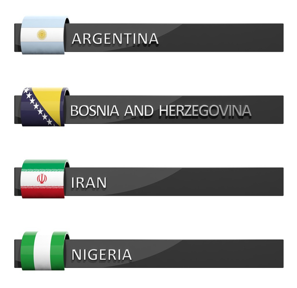 Group of empty score charts Argentina,Bosnia and Herzegovina,Iran,Nigeria - Foto, Bild