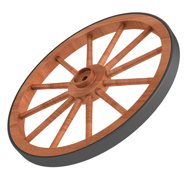 realistische 3D-Darstellung des alten Rades - Foto, Bild