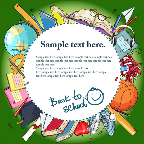 Back to School background with sample text. - Vector, Image