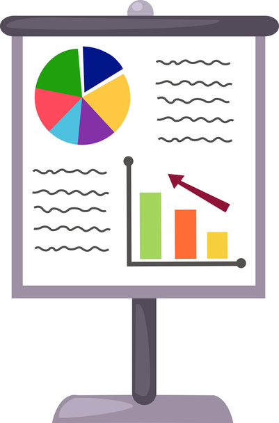 Business charts on white background - Vector, Image