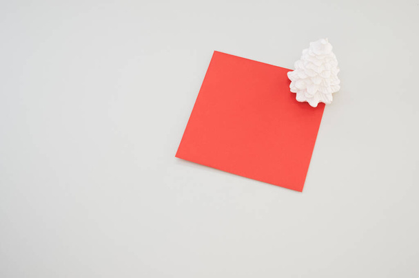 A closeup shot of Christmas wishing cards on the table - 写真・画像