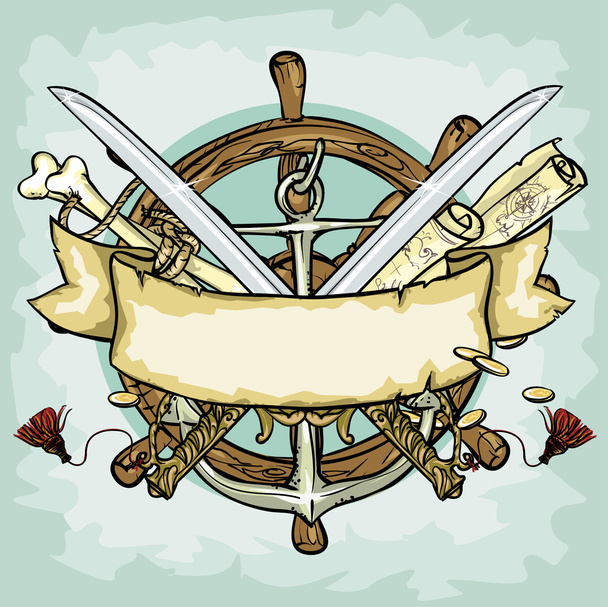Diseño del logotipo pirata
 - Vector, imagen