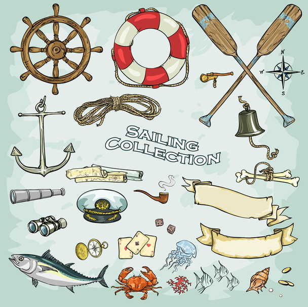 kolekcja żeglarstwo - Wektor, obraz
