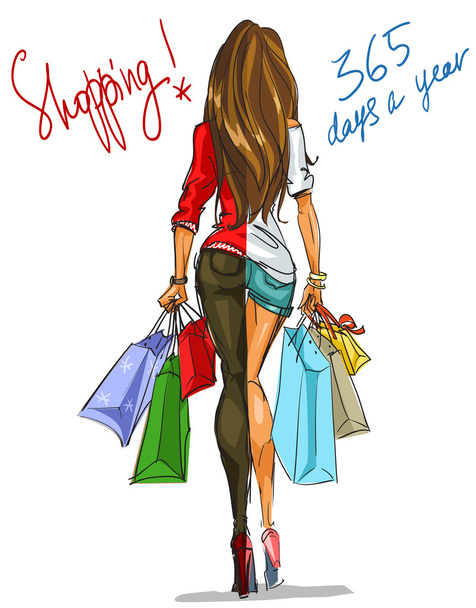 Shopping 365 days a year - Vector, Image
