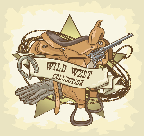 desenho de Oeste selvagem - Vetor, Imagem