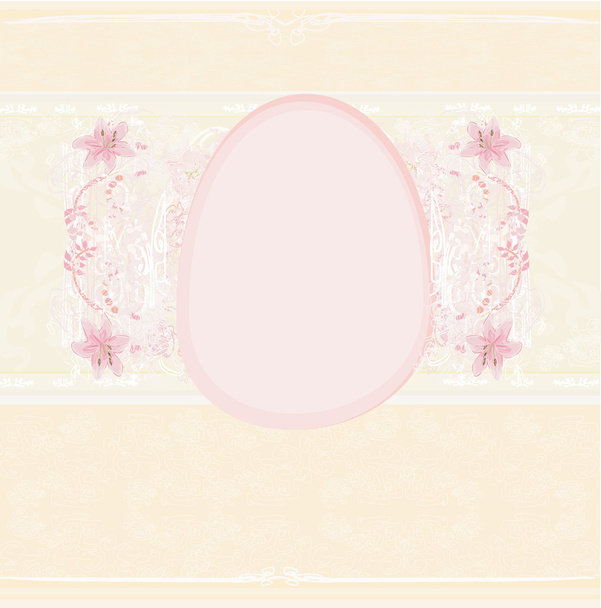Easter Egg On Grunge Background  - Vector, afbeelding