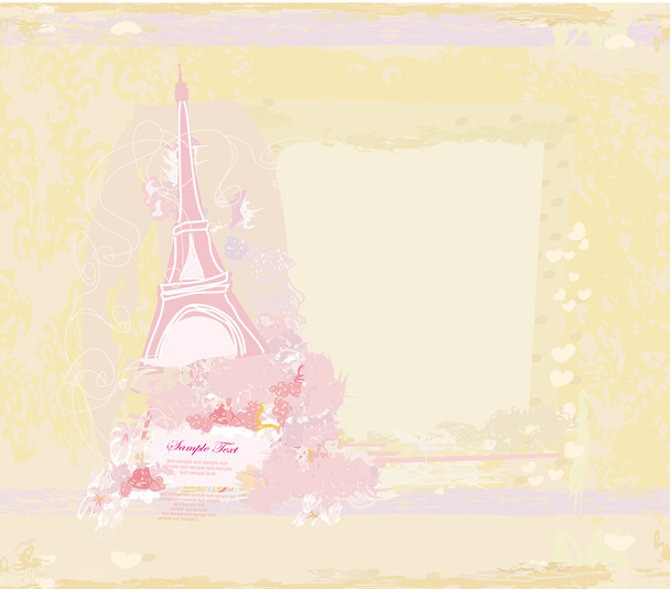 vintage retro cartão Torre Eiffel
 - Vetor, Imagem