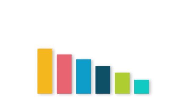 gráfico de crecimiento colorido gráfico de crecimiento de negocios gráfico de crecimiento de mercado colorido gráfico de negocios gráfico de mercado columna colorida gráfico de columna columna gráfico de animación colorida gráfico de animación animación 3d - Metraje, vídeo