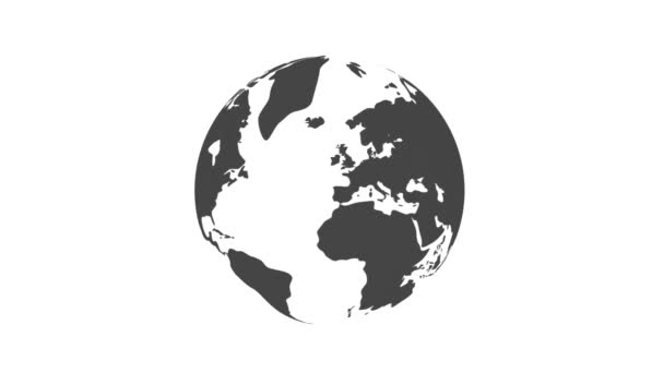 Abstrato globo cinzento planeta Terra - Filmagem, Vídeo