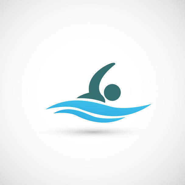 Swimming icon - Vector, Image
