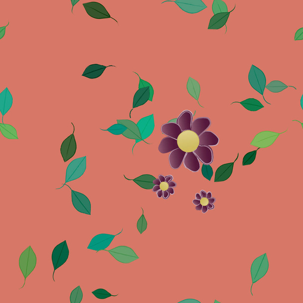 beautiful floral seamless background, vector illustration - Vektor, obrázek