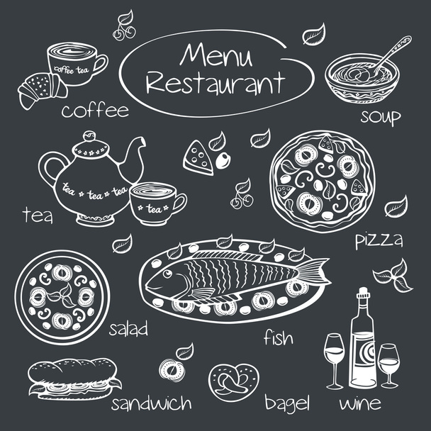 Restaurant menu. vectorillustratie. - Vector, afbeelding