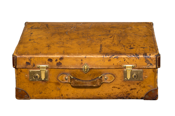 Valigia in pelle vintage - Foto, immagini
