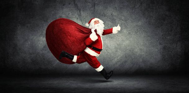 Merry christmas greeting card, Santa Claus design concept. - Photo, Image