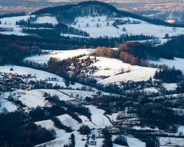 great views of the beautiful Beskid Slaski from Rownica - Photo, Image