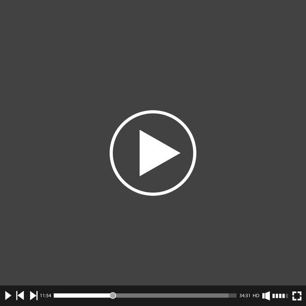 Video and Media Player Interface Template - Vector - Vettoriali, immagini