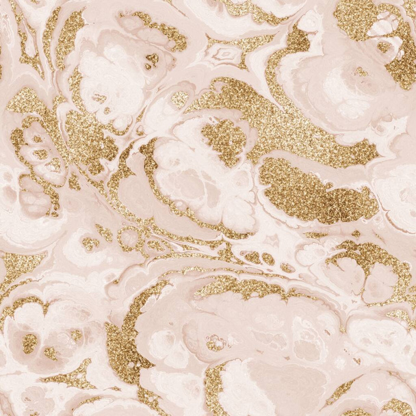 Bezszwowy różowy brokat luksusowy wzór marmuru - Zdjęcie, obraz