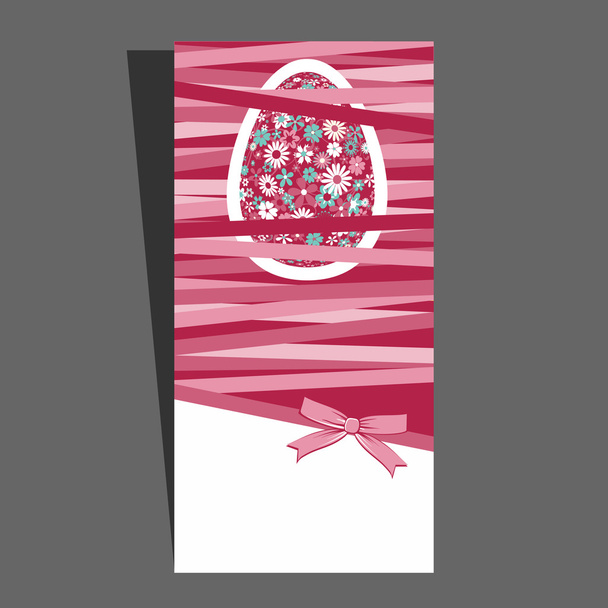 Carte de Pâques avec motif de fleurs
 - Vecteur, image