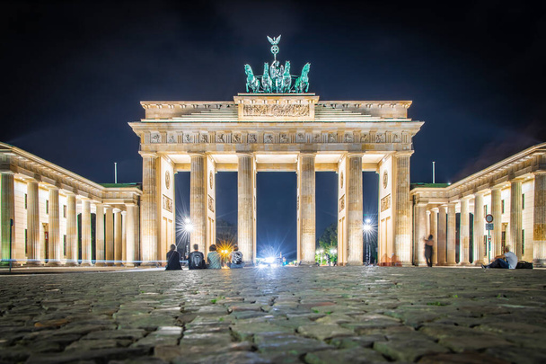 Brandenburg gate at twilight in summer, Berlin - Photo, Image