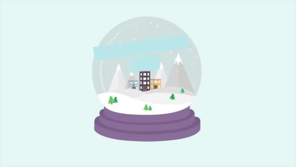 Καλά Χριστούγεννα και Χριστουγεννιάτικο δέντρο φόντο. Βίντεο animation χωρίς ραφή βρόχο. Χαριτωμένο animation Καλά Χριστούγεννα γράμματα με χριστουγεννιάτικο δέντρο και νιφάδες χιονιού που πέφτουν. Καλά Χριστούγεννα γιορτή και Χριστουγεννιάτικα δώρα φόντο. - Πλάνα, βίντεο