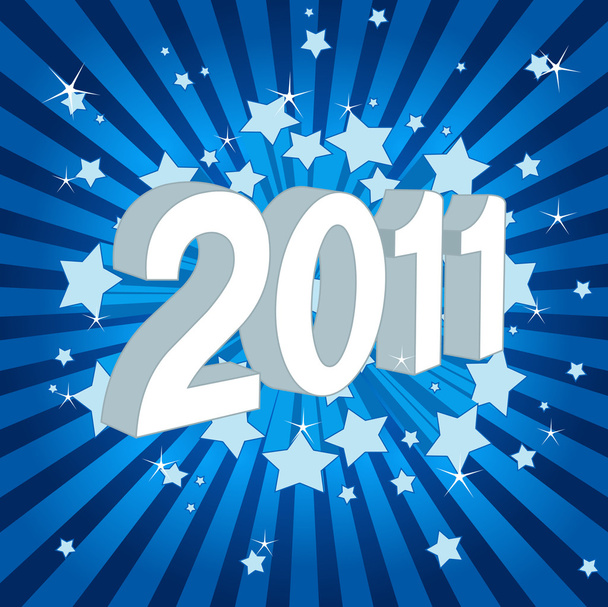 Ευτυχισμένο το νέο έτος 2011! - Διάνυσμα, εικόνα