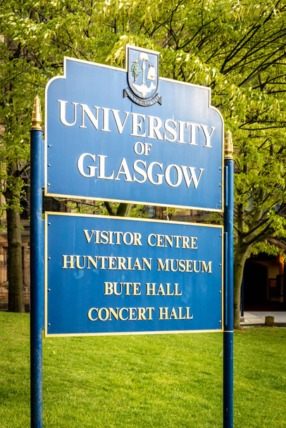 The sign of Glasgow inversity, Scotland - Photo, Image