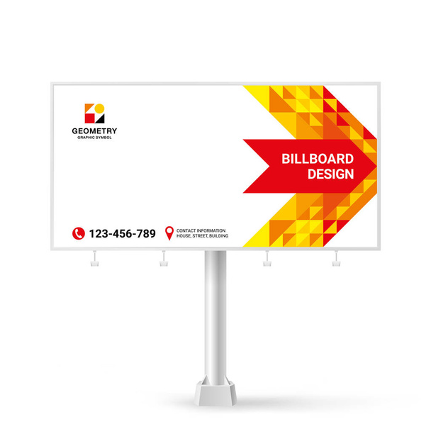 Κομψό σχεδιασμό Billboard, δημιουργική ιδέα για την τοποθέτηση φωτογραφιών και κειμένου - Διάνυσμα, εικόνα