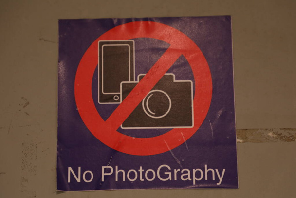 No Photography on a board - Zdjęcie, obraz