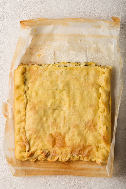 Homemade baked pie with filling - Foto, Imagem