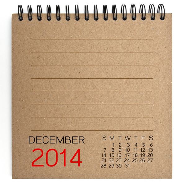 2014 kalendář hnědá textura papíru - Fotografie, Obrázek