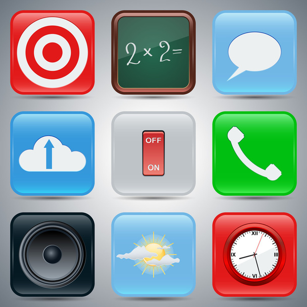 Application icons - Vektor, obrázek
