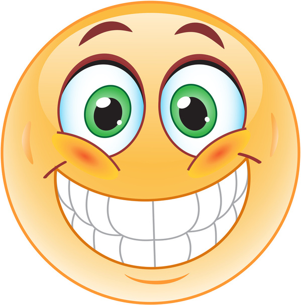 Велика посмішка смайлик
 - Вектор, зображення