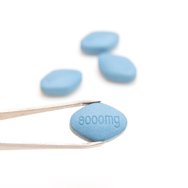 Pilule de dysfonction érectile bleue
 - Photo, image