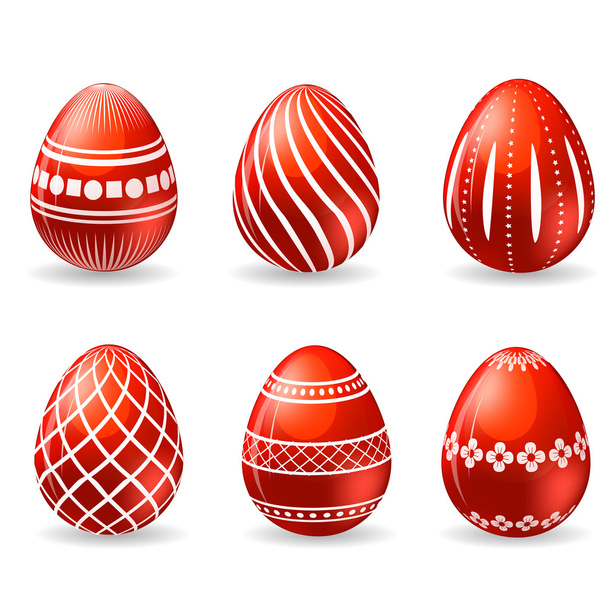 Set of easter eggs - Vector, imagen