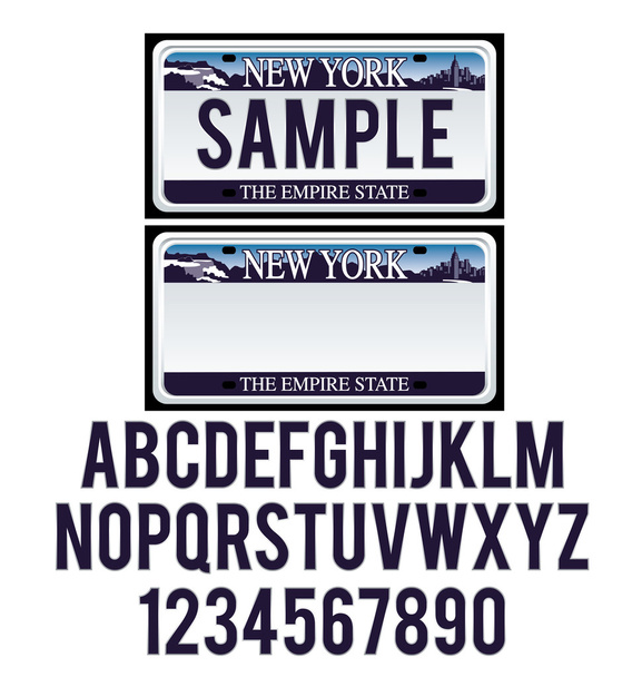 License Plate New York - Vector, Image