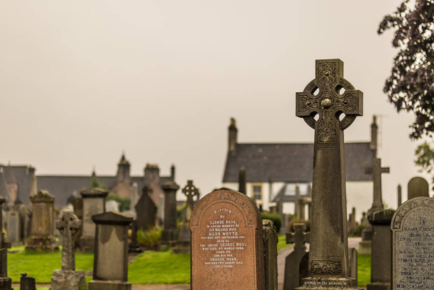 Detalles del antiguo cementerio gótico, Escocia, Reino Unido - Foto, Imagen