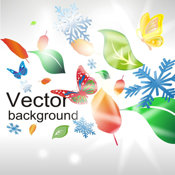 Vector colorful background from seasonal elements - Вектор,изображение