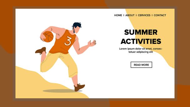 Sommer-Aktivitäten und Sport-Wettbewerb Vektor-Illustration - Vektor, Bild