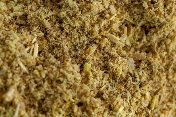 textura de una semilla de alholva molida, especia aromática - Foto, Imagen