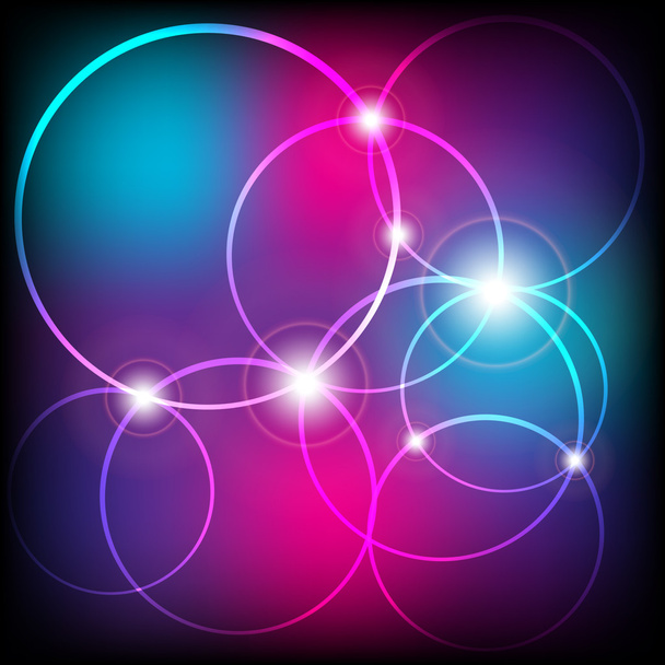Glowing Circles - Διάνυσμα, εικόνα