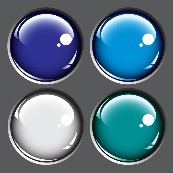 Colored buttons on gray background - Vettoriali, immagini
