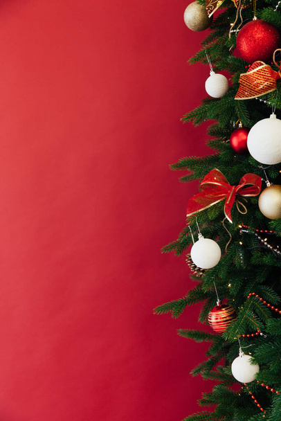 Boże Narodzenie drzewo dekoracje girlandy Nowy Rok wakacje Eve - Zdjęcie, obraz